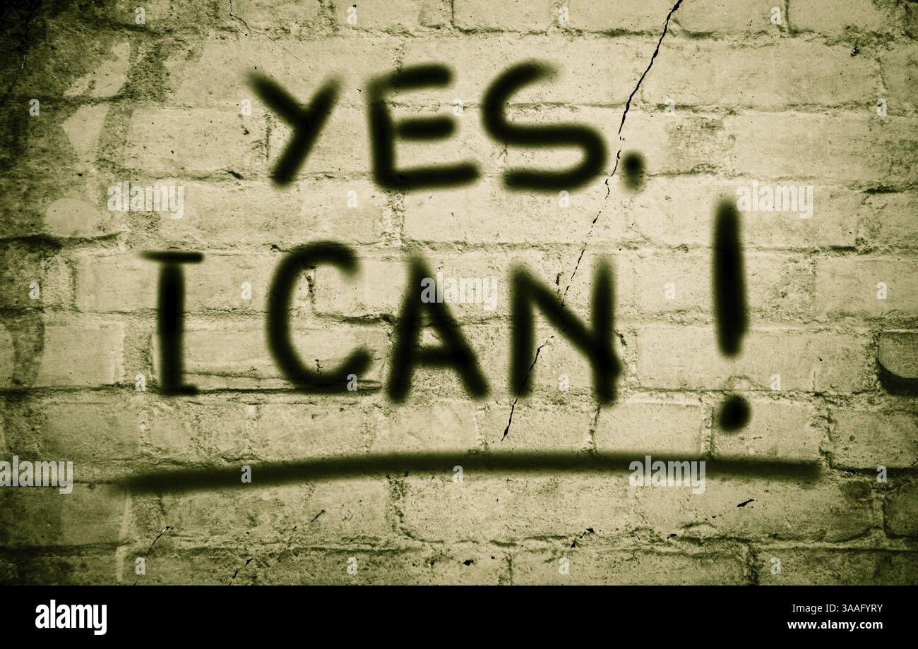 Sì posso Concept Foto Stock