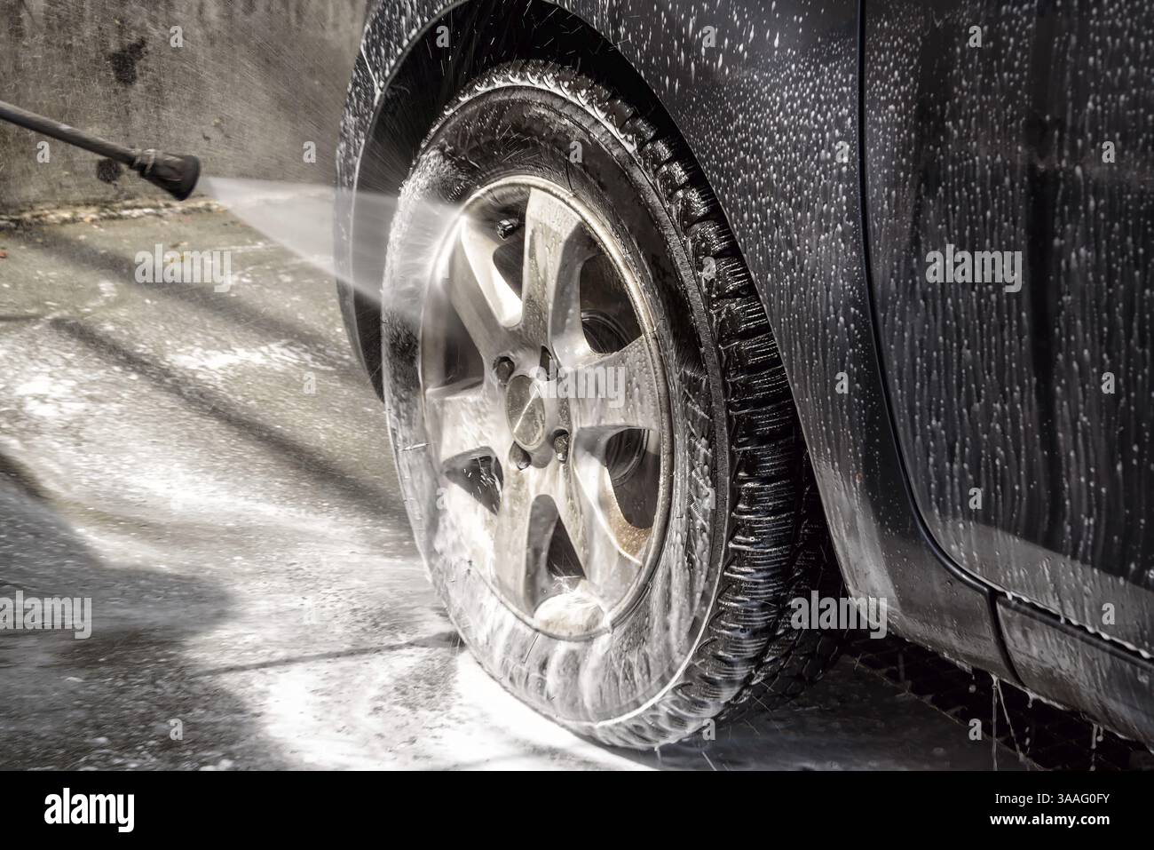 L autolavaggio Foto Stock