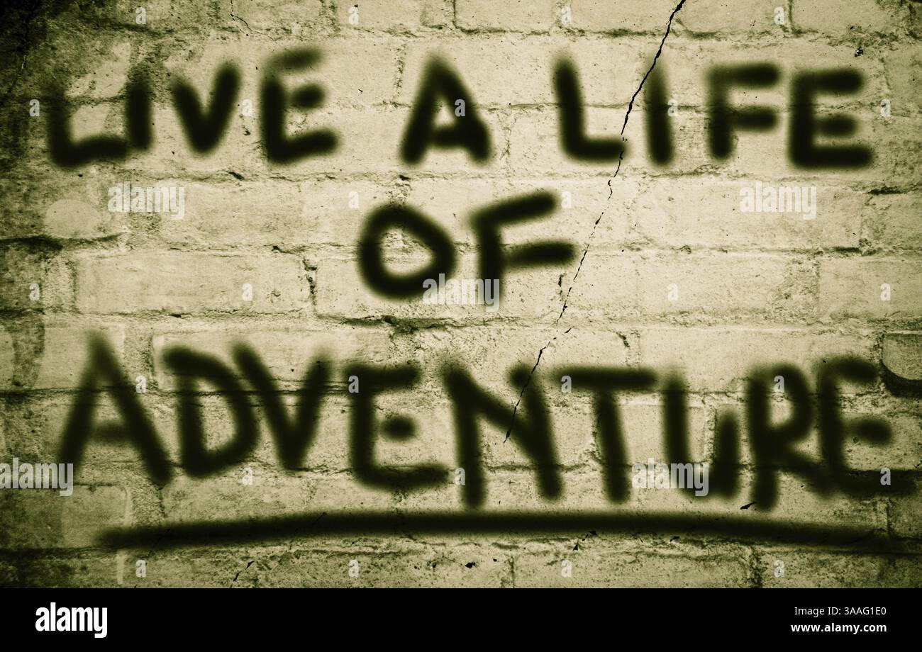 Vivere una vita di Adventure Concept Foto Stock
