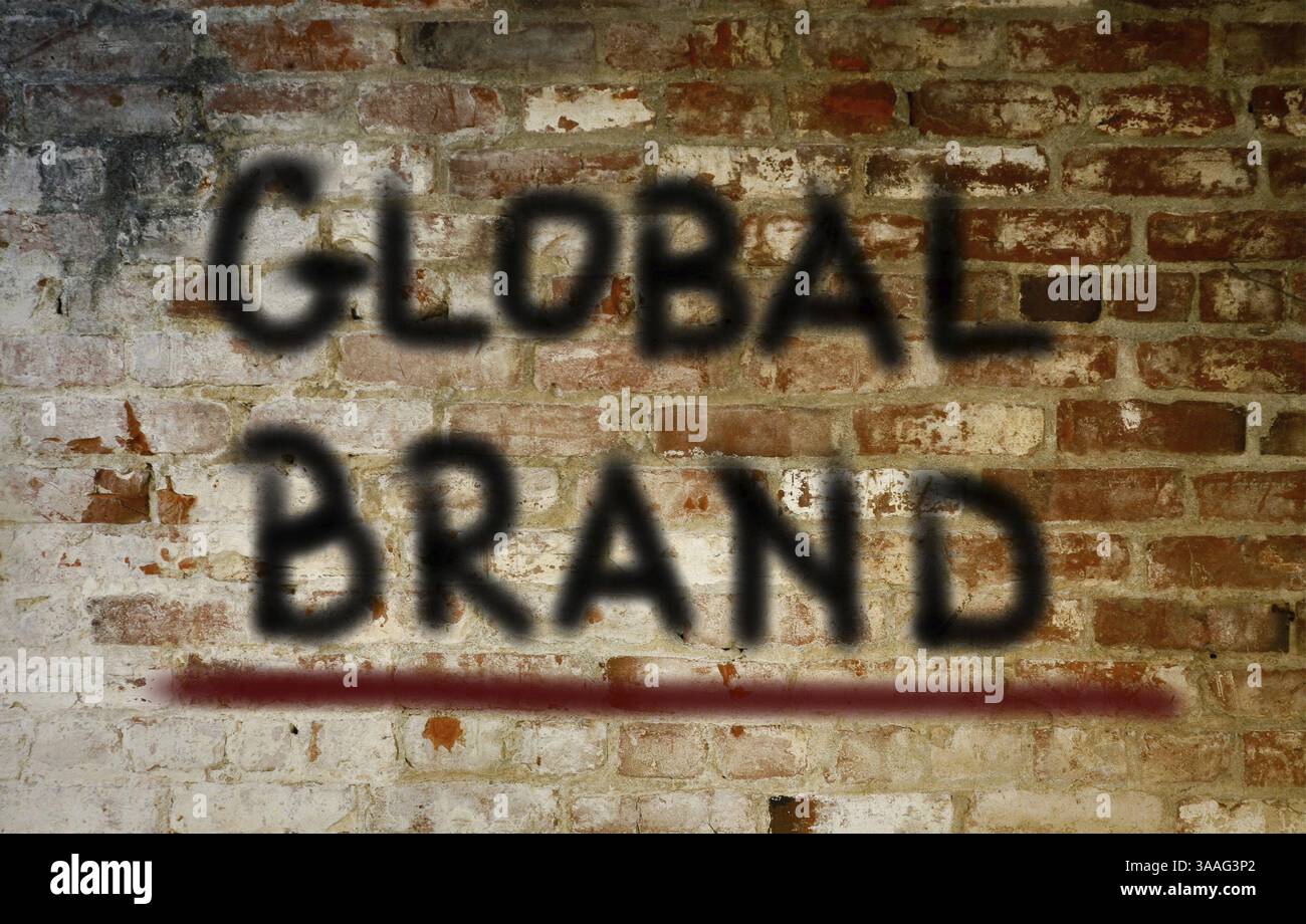 Marchio globale Cincept Foto Stock