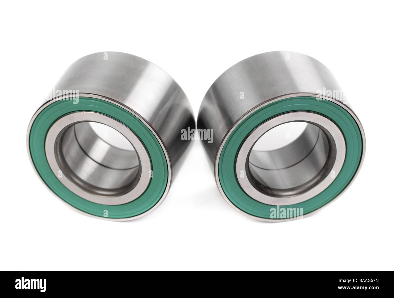 Due con una navata centrale dell'auto su sfondo bianco Foto Stock