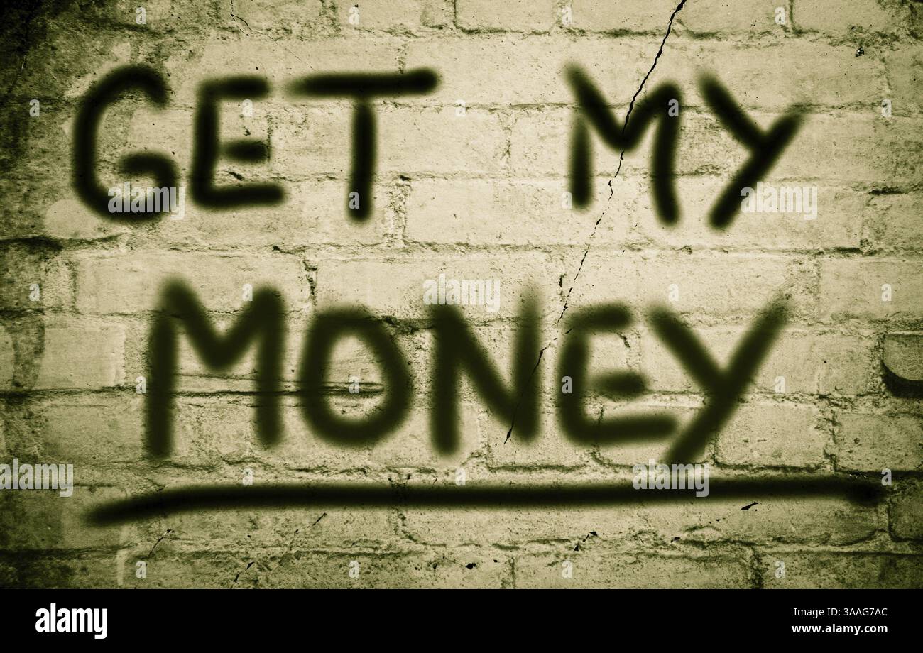 Ottenere il mio concetto di denaro Foto Stock