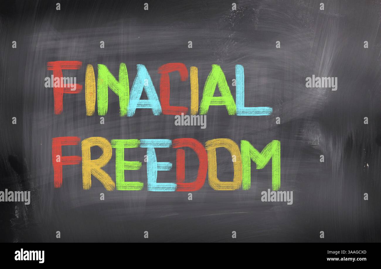 La libertà finanziaria nozione Foto Stock