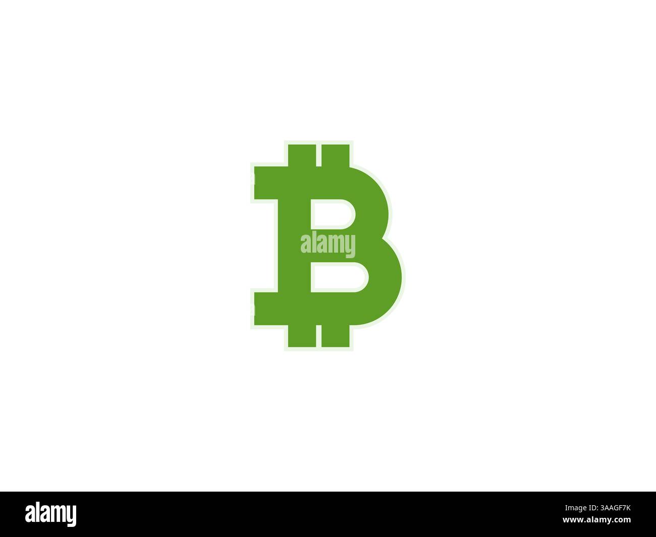 Green Bitcoin Vector PNG GRATUITO Foto Stock