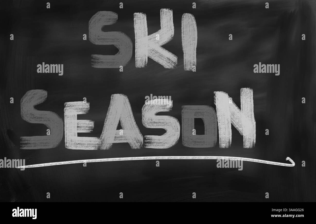 Concetto di sci Foto Stock