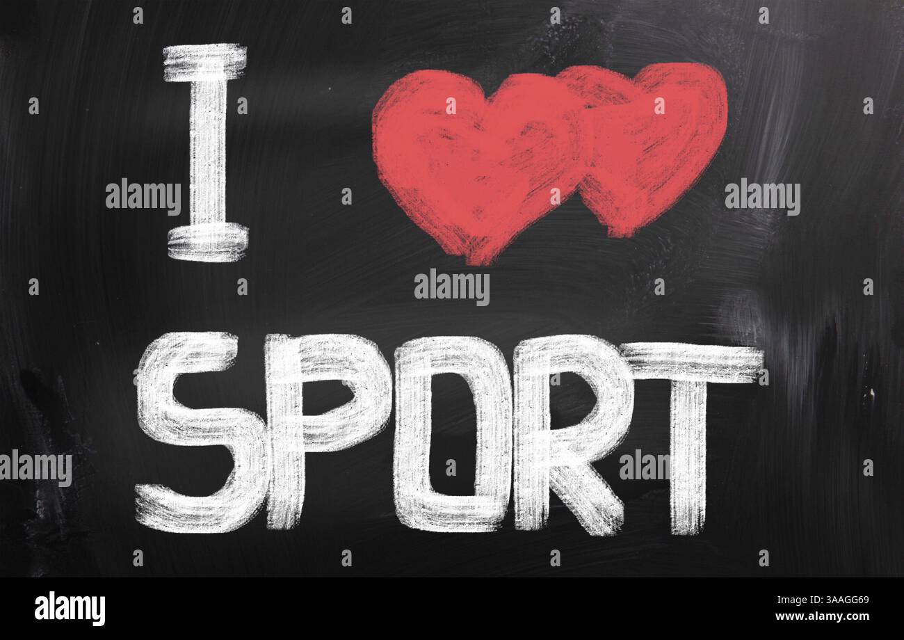 I Love Sport Concept Foto Stock