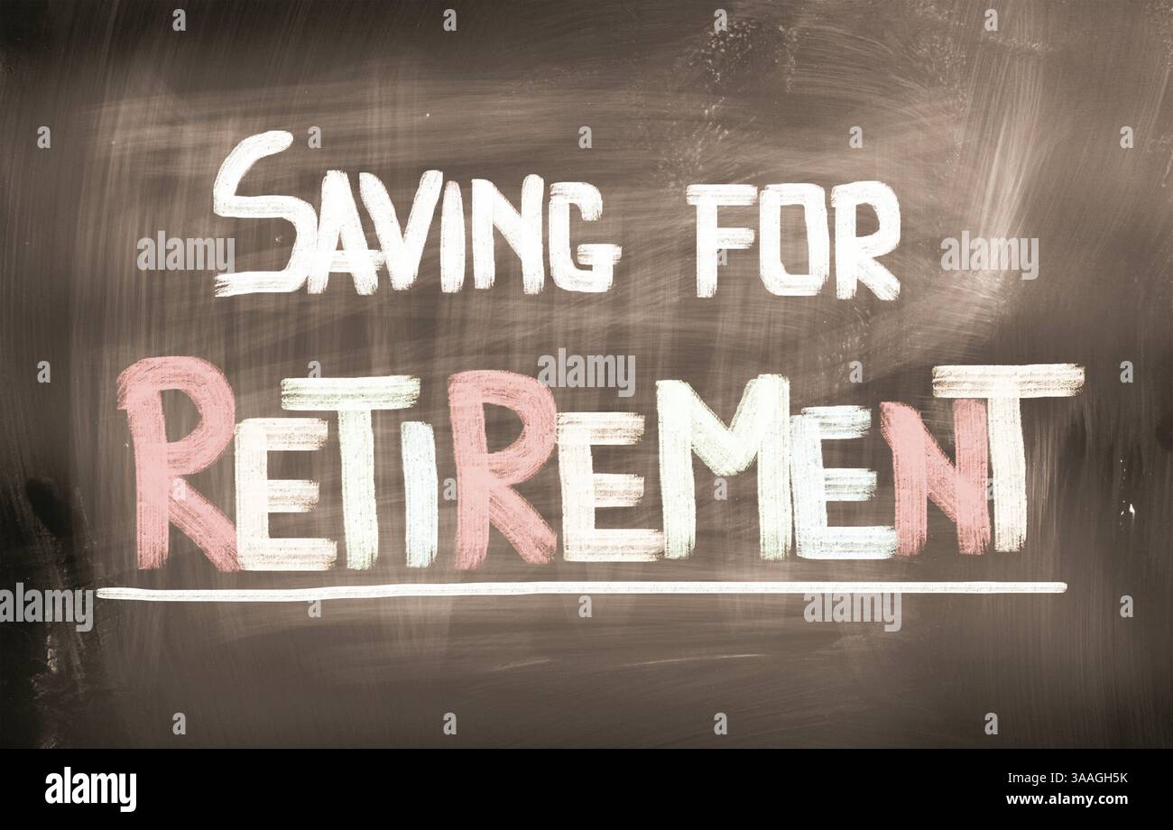 Il risparmio per il pensionamento Concept Foto Stock