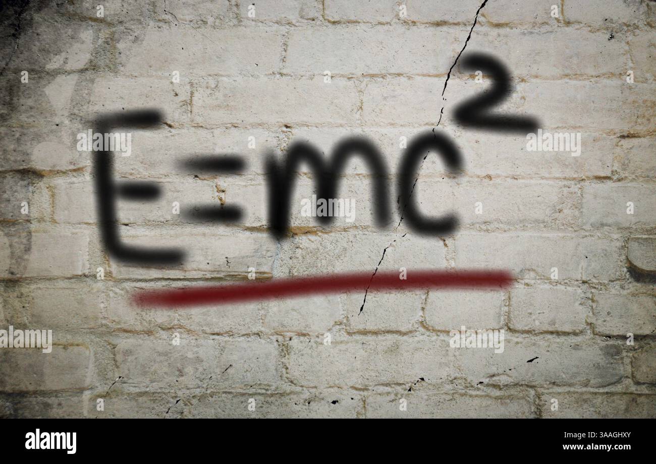 E=mcÂ² Albert Einstein concetto di Formula fisica Foto Stock