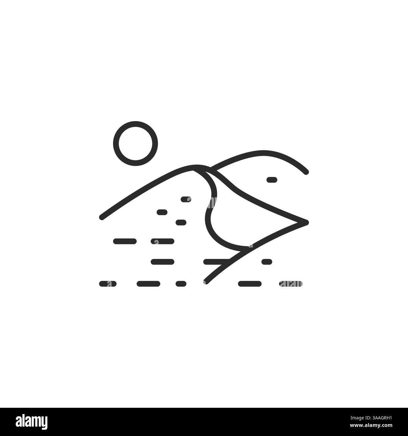 Icona delle montagne del deserto Illustrazione Vettoriale