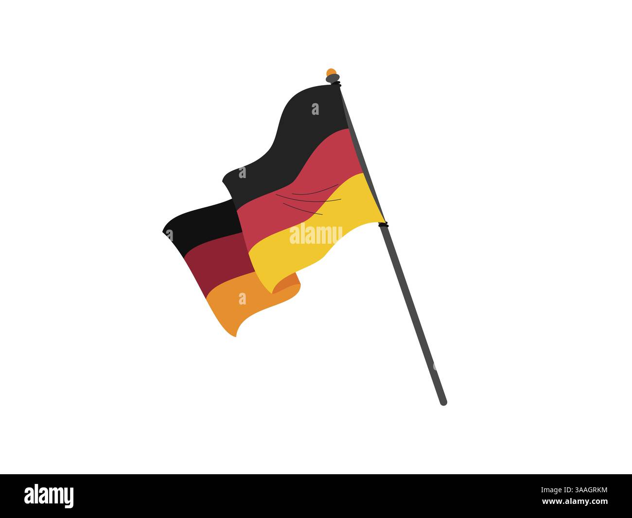 Vettore di bandiera della Germania Foto Stock