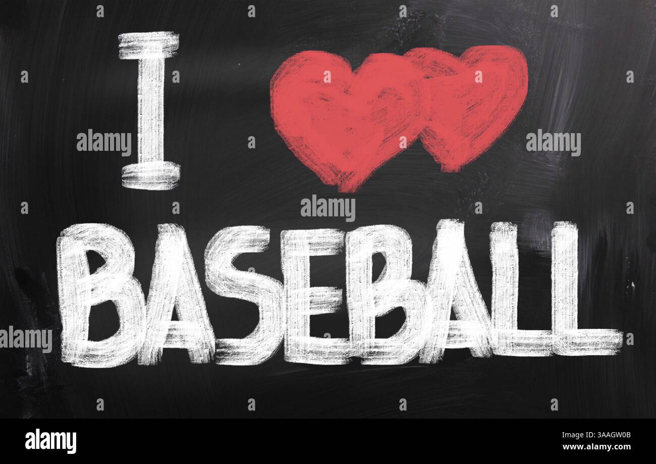 Mi piace il concetto di baseball Foto Stock