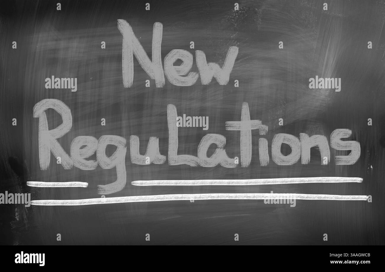 Nuovo concetto di regolamenti Foto Stock