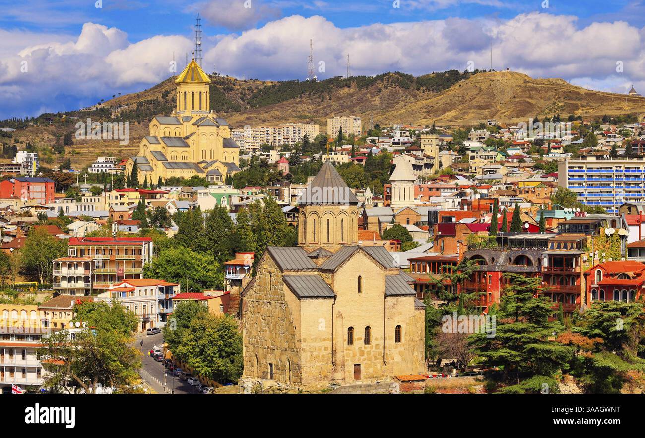 Oldtown di Tbilisi, Tbilisi, la capitale della Georgia, Eurasia, Asia, Georgia, Asia Foto Stock