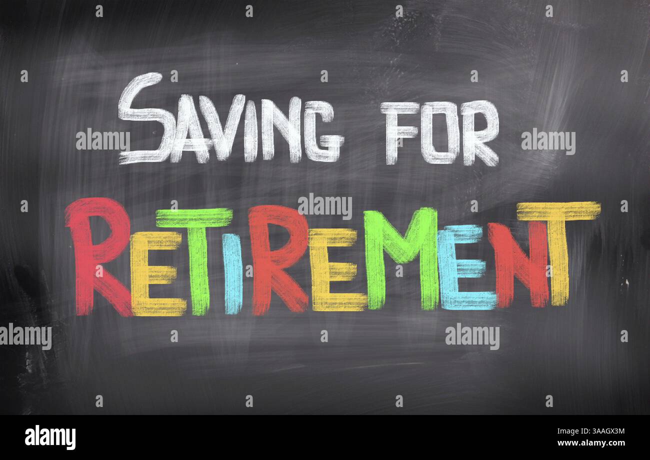 Il risparmio per il pensionamento Concept Foto Stock