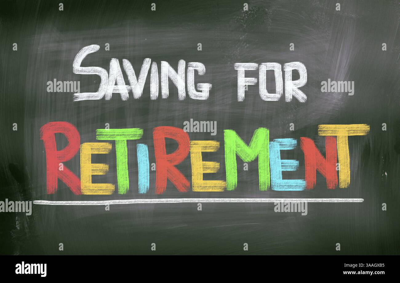 Il risparmio per il pensionamento Concept Foto Stock