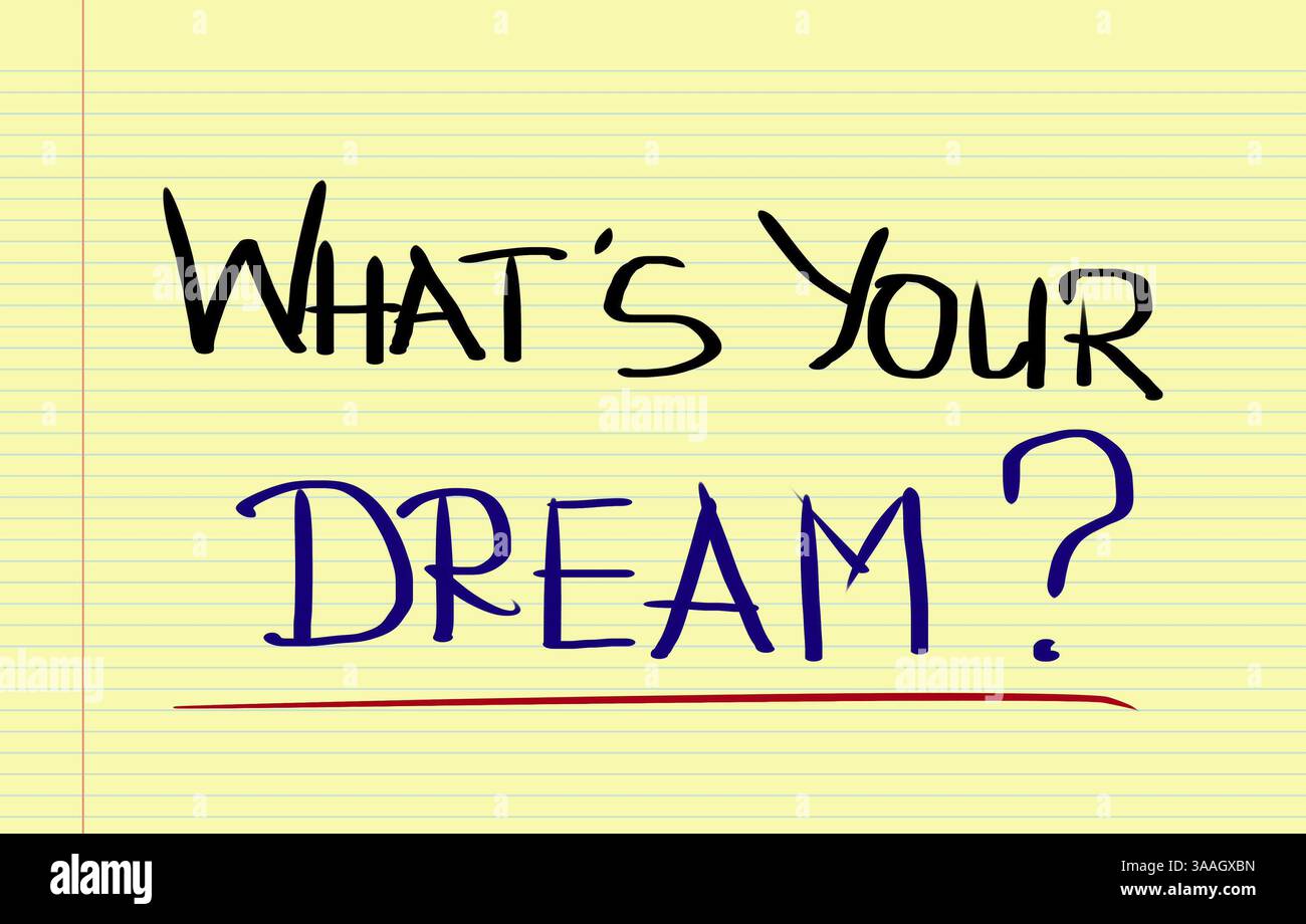 Qual è il vostro concetto di sogno Foto Stock