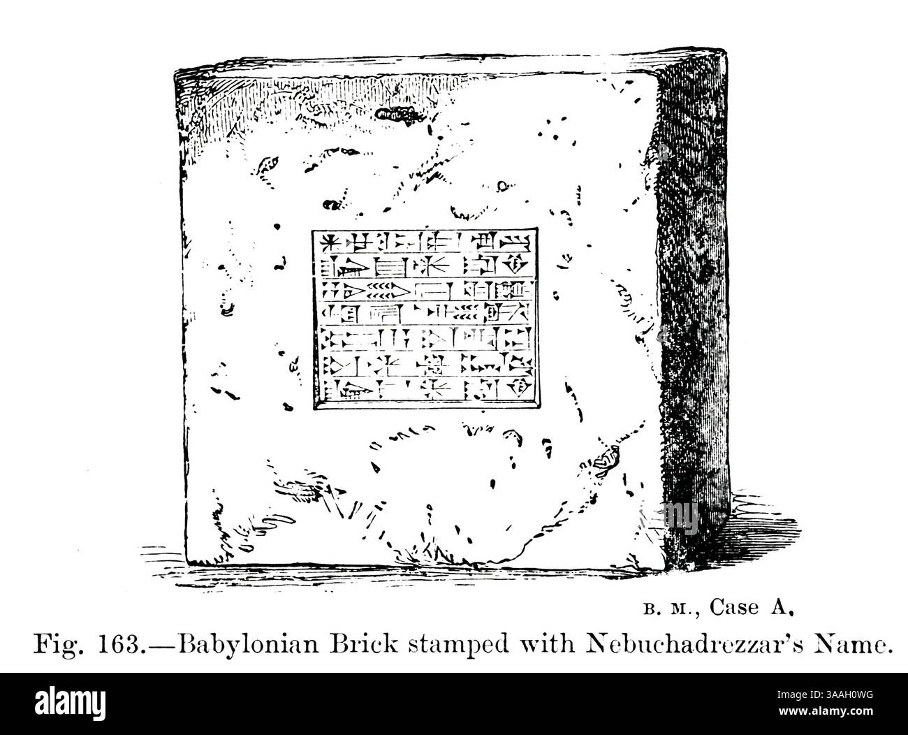 Nabucodonosor II, anche Nabucodonosor II, che significa era il secondo re dell'Impero neo-babilonese, governando dalla morte di suo padre Nabopolassar nel 605 a.C. fino alla sua morte nel 562 a.C. Dal libro Graven in the rock : or, The Historical accurate of the Bible confirmed by reference to the Assyrian and Egyptian Monuments in the British Museum and other by Kinns, Samuel, 1826-1903 pubblicazione data 1891 Foto Stock