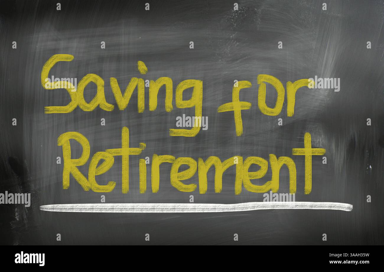 Il risparmio per il pensionamento Concept Foto Stock