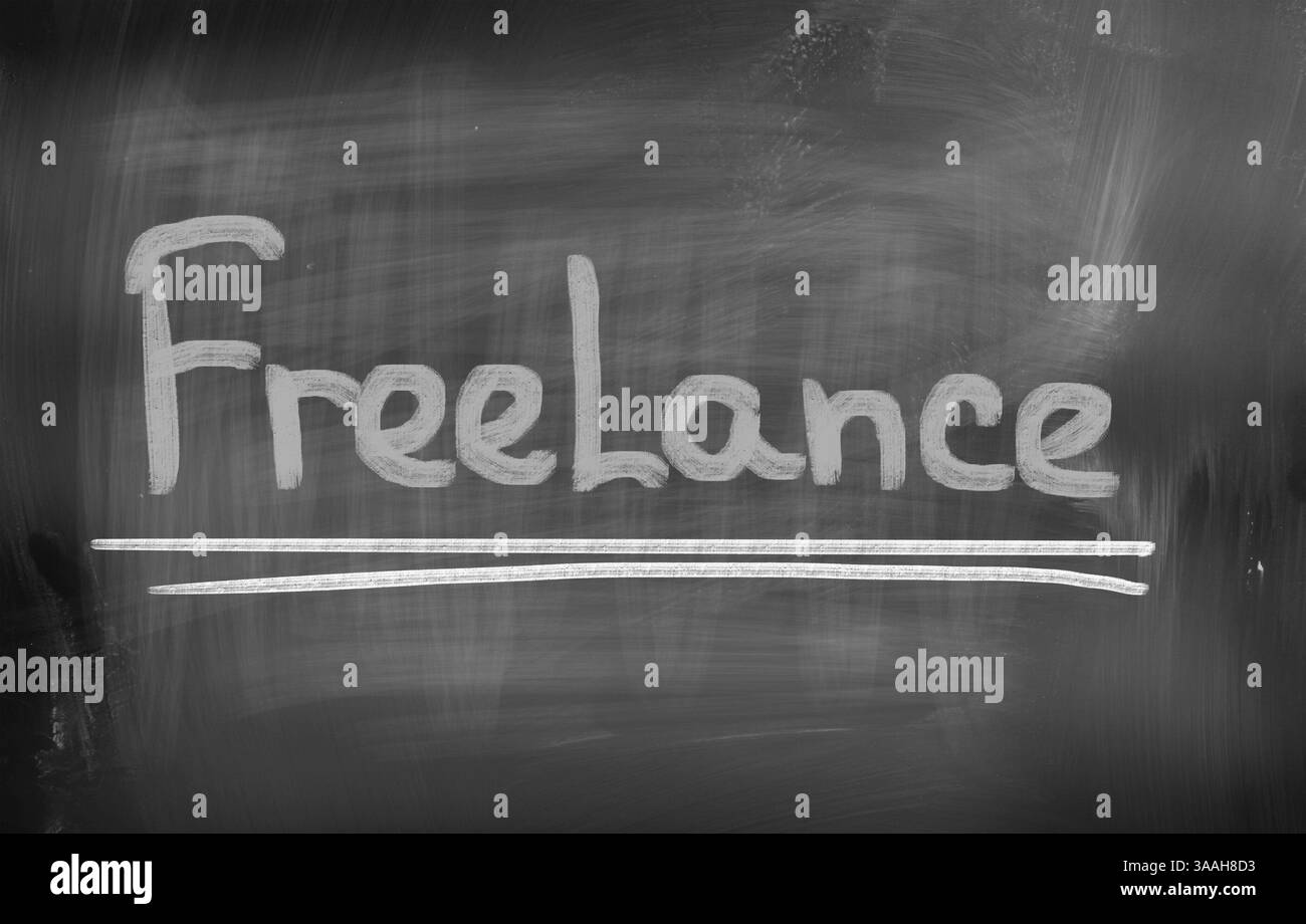 Concetto di freelance Foto Stock
