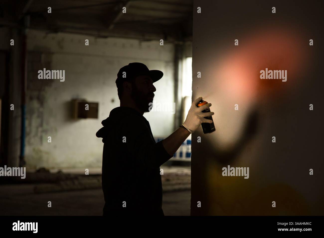 29 marzo 2015 - Kulen Vakuf, Bihac, Bosnia Erzegovina - "This is my World" è stato un gigantesco lavoro di graffiti realizzato dal turco Graffitiâ scrittore artista â MrHURE su un muro di 45 m2 in una vecchia fabbrica abbandonata (ora questa fabbrica è un centro artistico e comunitario a Kulen Vakuf, Bosnia ed Erzegovina dalla società Atlantis vcapâ) (immagine di credito: © Serap Sabah/ZUMA Wire/ZUMAPRESS.com) Foto Stock