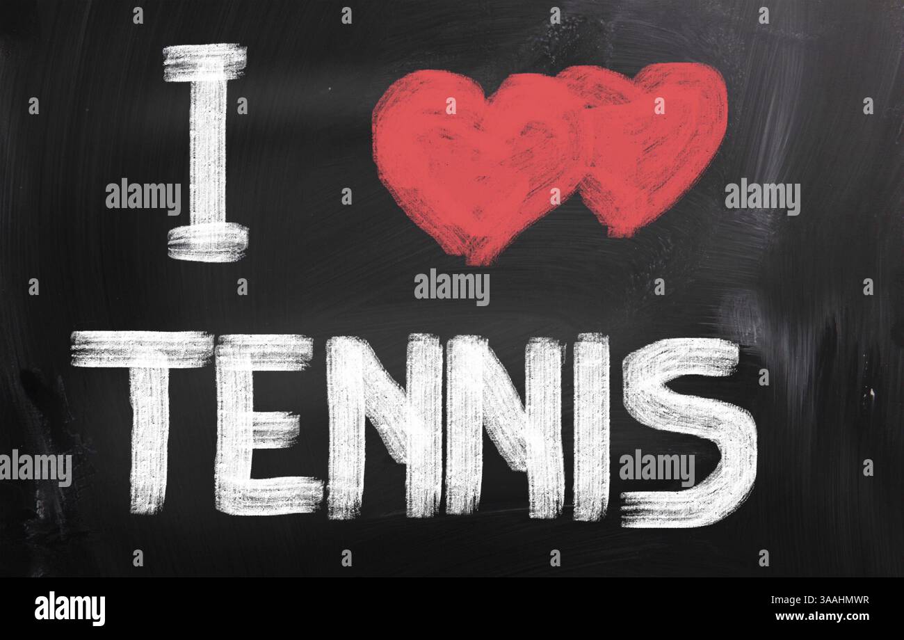 Mi piace il concetto di Tennis Foto Stock