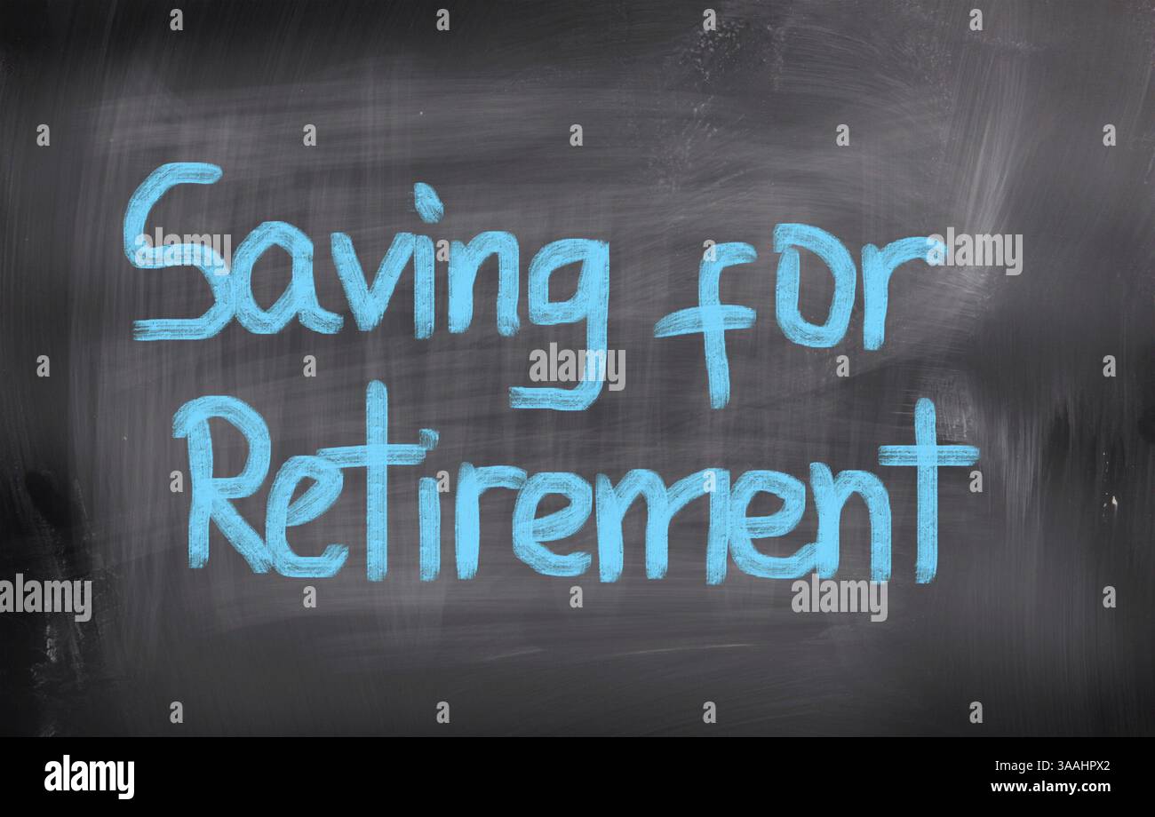 Il risparmio per il pensionamento Concept Foto Stock