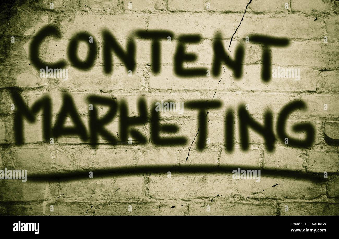 Contenuto il concetto di marketing Foto Stock