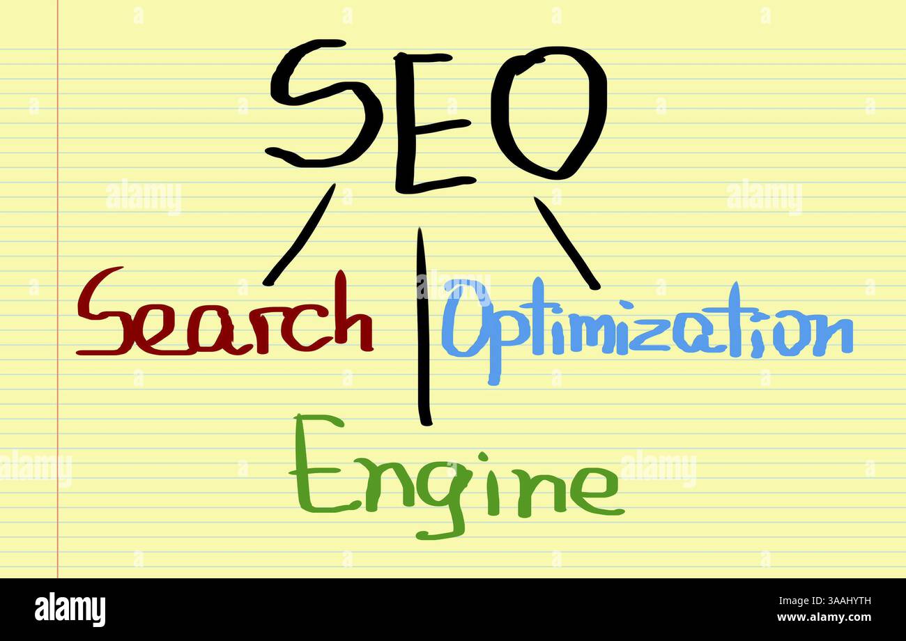 Concetto di SEO Foto Stock