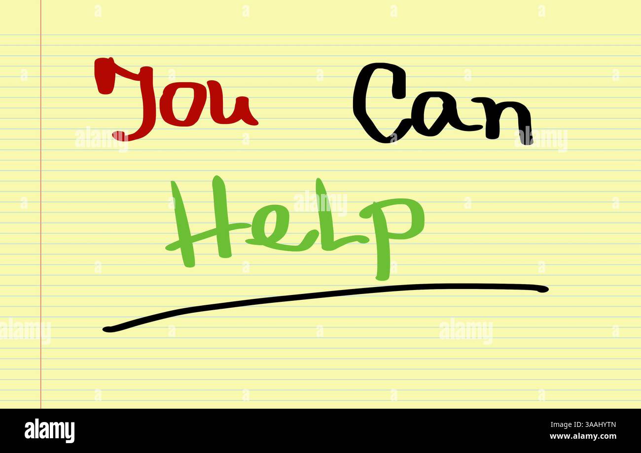 È possibile aiutare Concept Foto Stock