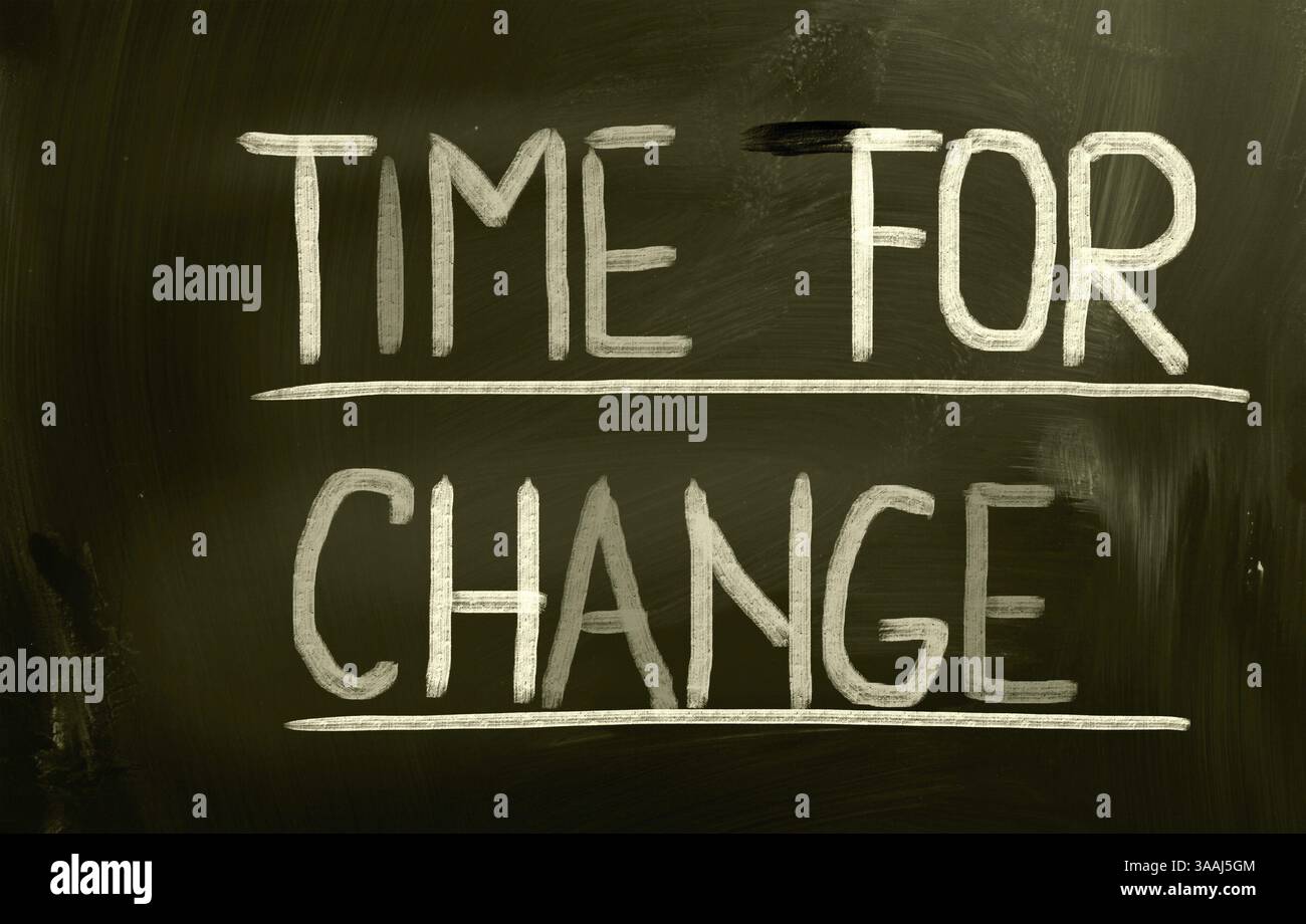 Il tempo per cambiare idea Foto Stock