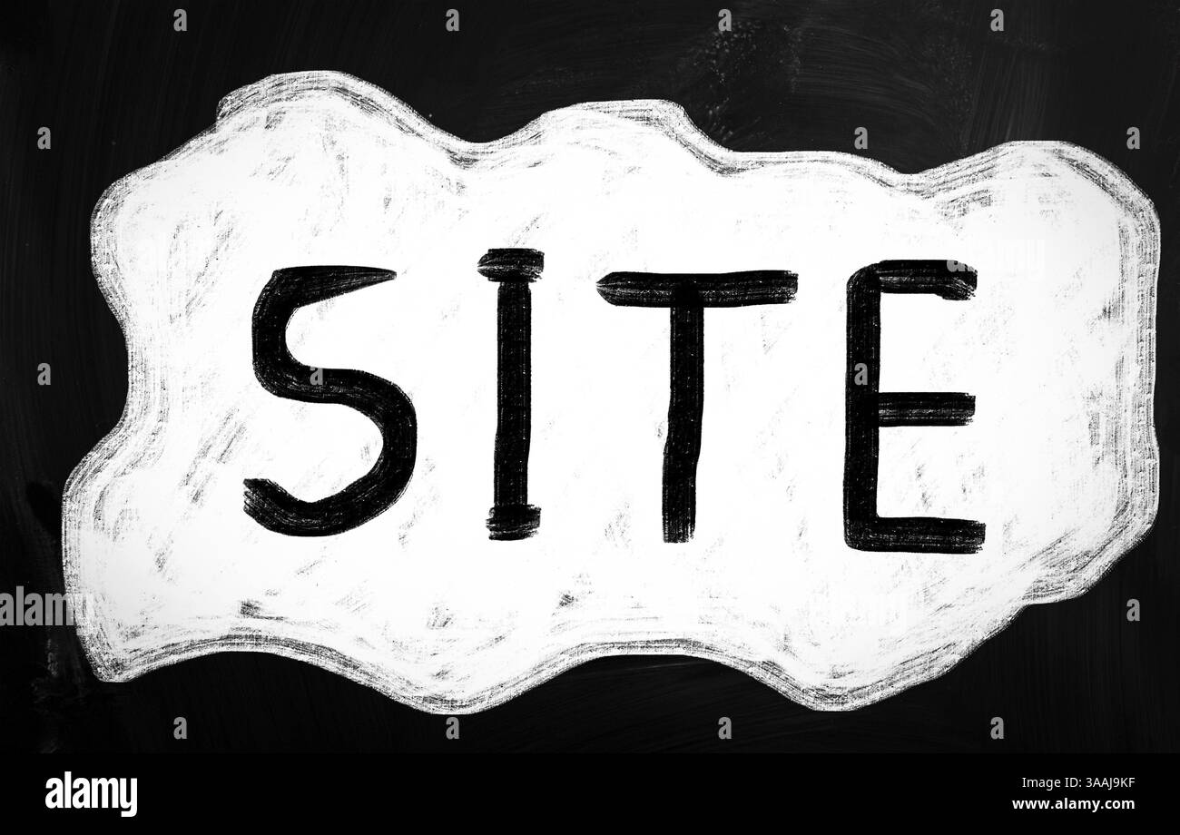 Concetto di social media - testo scritto a mano su una lavagna Foto Stock