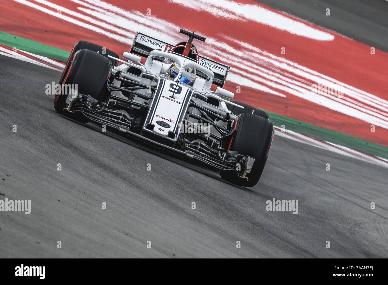 12 maggio 2018 - Barcellona, Catalogna, Spagna - MARCUS ERICSSON (SWE) guida durante la terza sessione di prove del GP di Spagna sul circuito di Barcellona - Catalunya con la sua Alfa Romeo Sauber C37 (Credit Image: © Matthias Oesterle via ZUMA Wire) Foto Stock