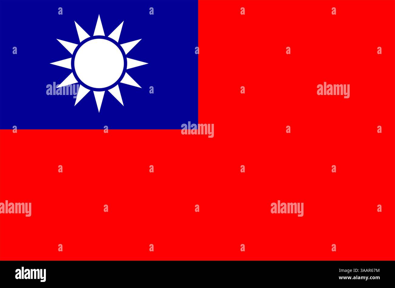 BANDIERA DI TAIWAN Foto Stock