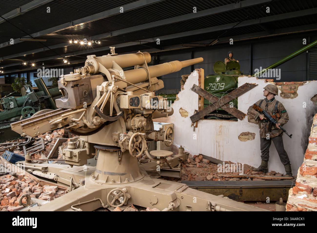 Diorama della seconda guerra mondiale, IWM Duxford, Regno Unito Foto Stock