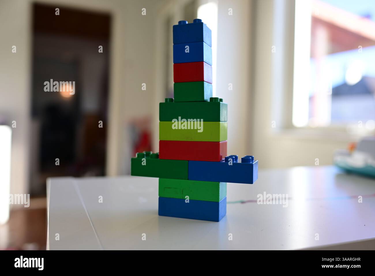 Skånes-Fagerhult, Skåne, Svezia. 1° aprile 2025. Mattoni LEGO. Foto Stock