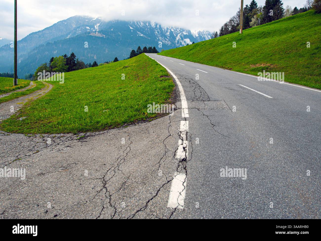 Strade tra le alpi. Foto Stock