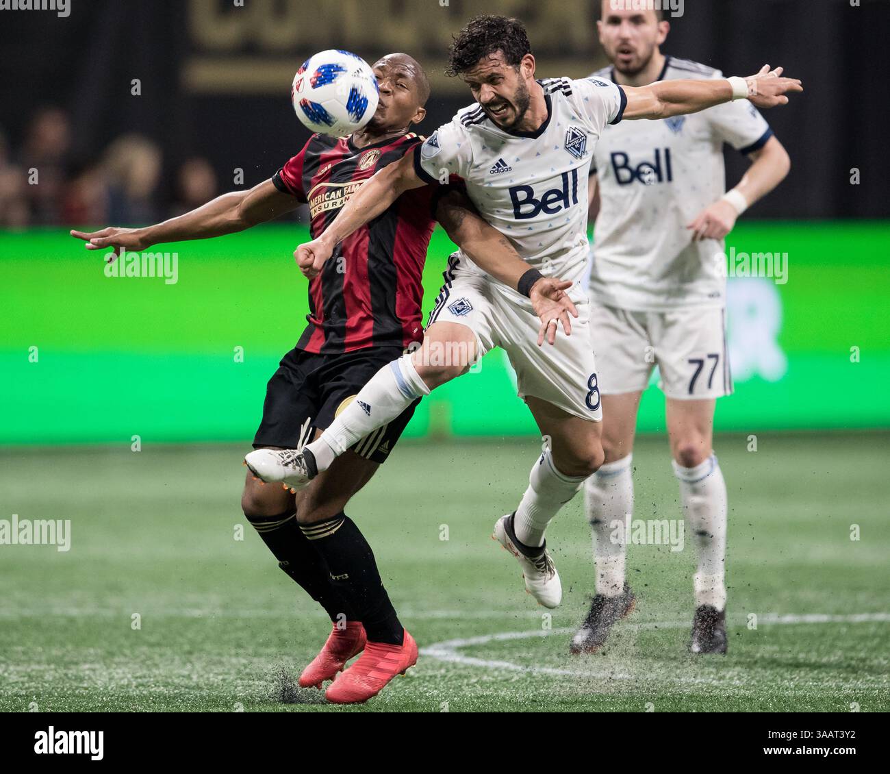 17 marzo 2018 - Atlanta, GA, Stati Uniti - Atlanta, GA - 17 marzo 2018: Atlanta United FC vs Vancouver Whitecaps FC al Mercedes-Benz Stadium. (Immagine di credito: © Steven Limentani/ISIPhotos via ZUMA Wire) Foto Stock