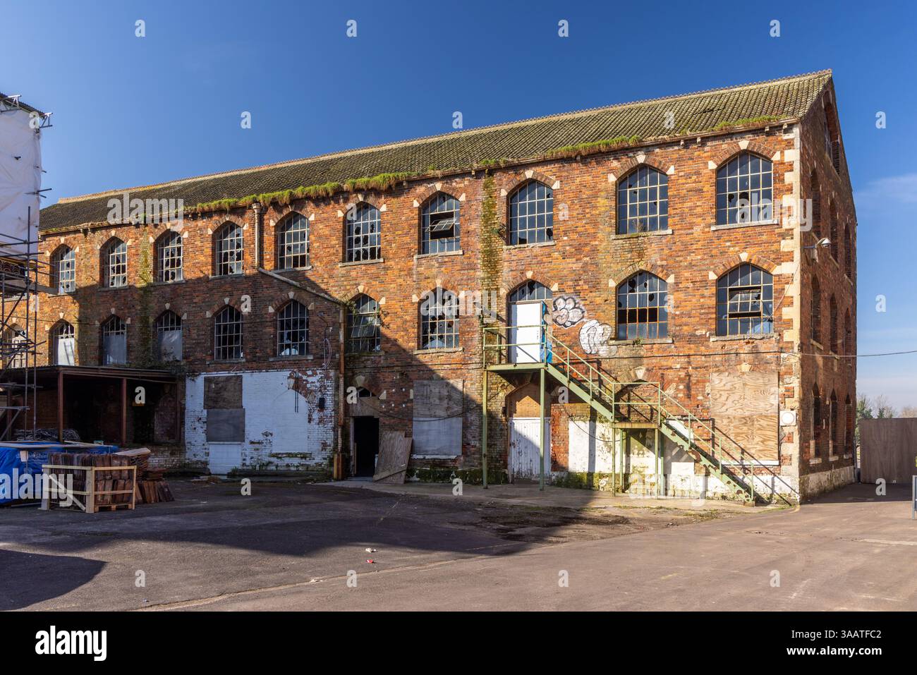Prevede di riqualificare l'ex stabilimento Bowyer a Trowbridge, Wiltshire, Inghilterra, Regno Unito Foto Stock