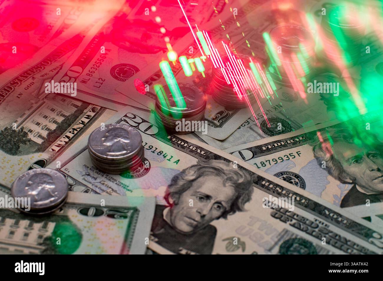 Salute del mercato azionario - 401K - recessione Foto Stock