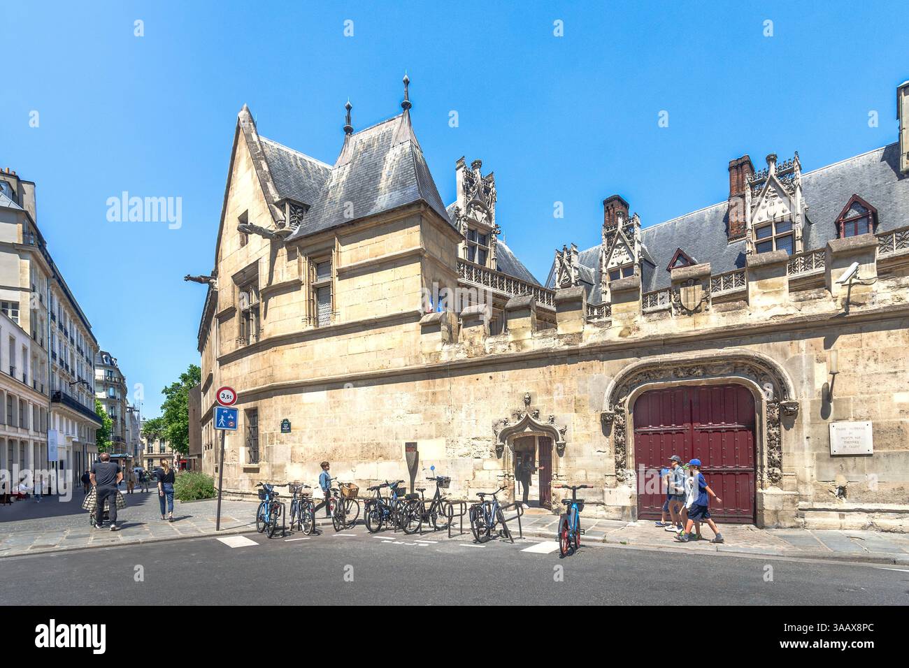 Ingresso al Musée National du Moyen Age e alle Thermes de Cluny - Parigi 75005, Francia. Foto Stock