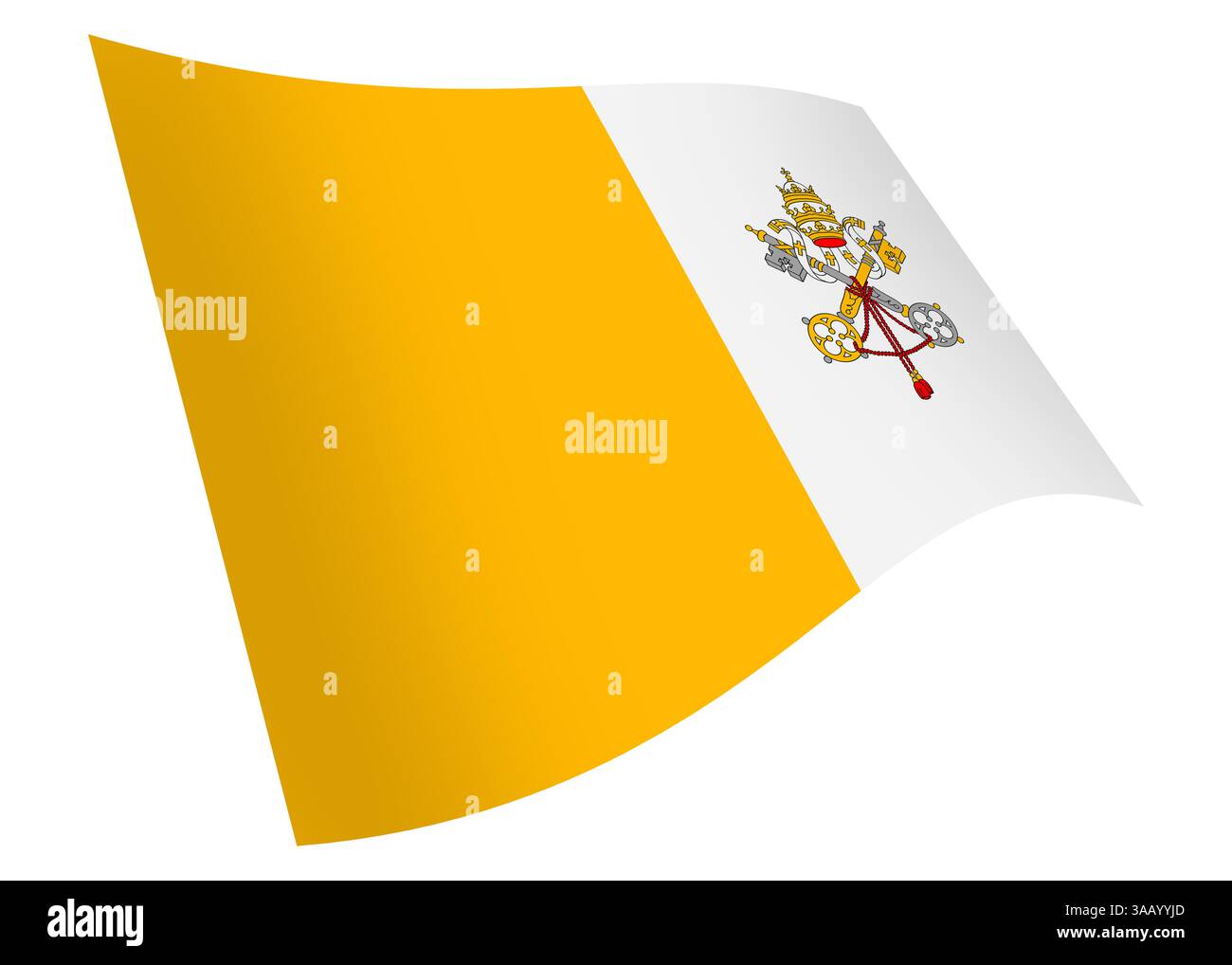 Immagine a bandiera della città del Vaticano Foto Stock