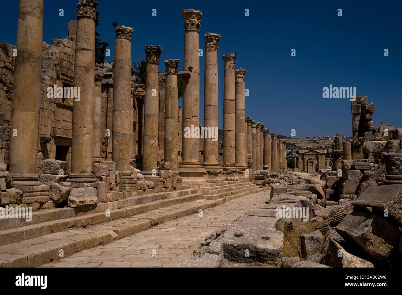 JERASH, GIORDANIA - 10 SETTEMBRE 2021: Il sito archeologico di Jerash. CREDITO: Daniel Rodrigues Foto Stock
