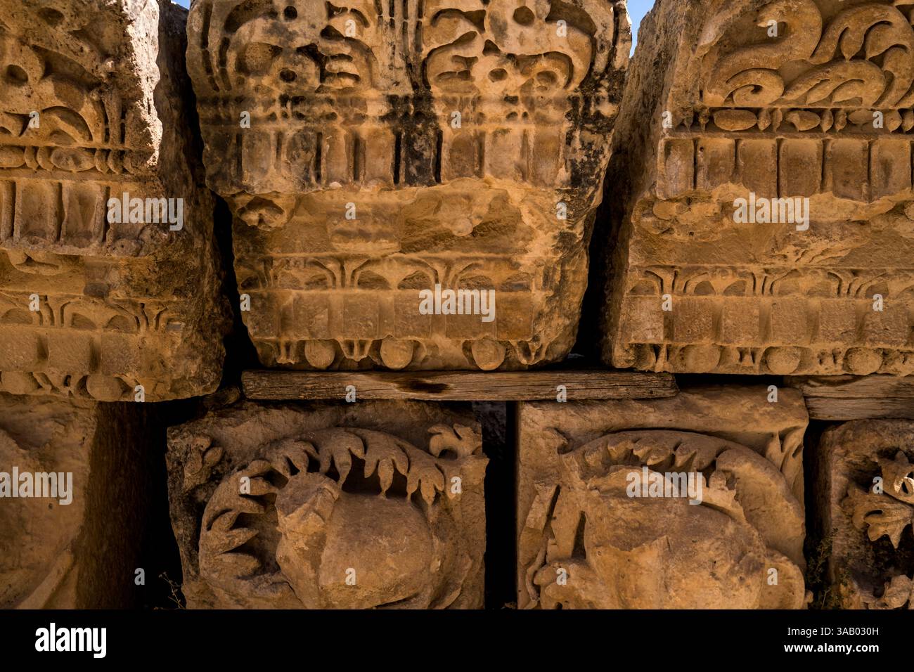 JERASH, GIORDANIA - 10 SETTEMBRE 2021: Dettagli del sito archeologico di Jerash. CREDITO: Daniel Rodrigues Foto Stock