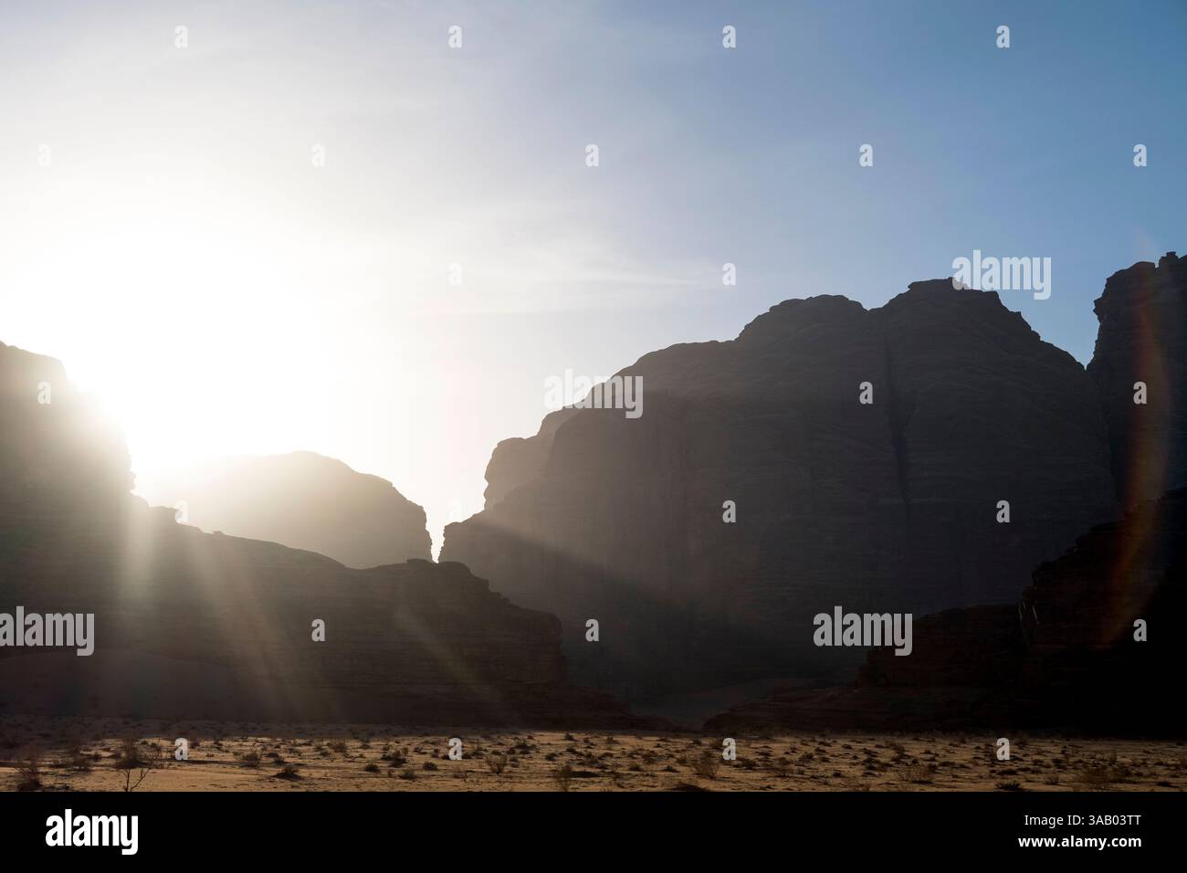WADI RUM, GIORDANIA - 10 SETTEMBRE 2021: Deserto di Wadi Rum, ambientazione del film marziano con Matt Damon. CREDITO: Daniel Rodrigues Foto Stock