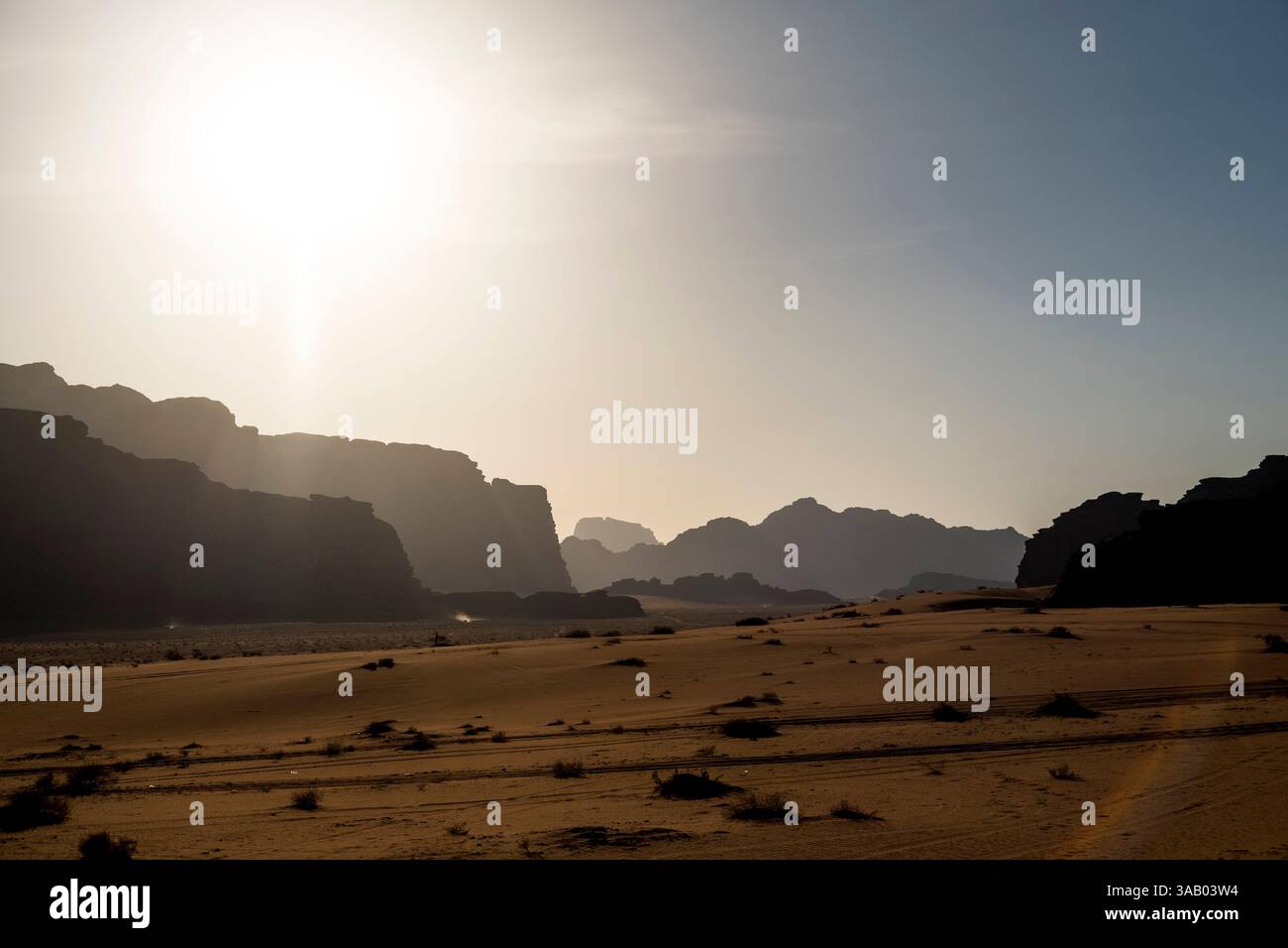 WADI RUM, GIORDANIA - 10 SETTEMBRE 2021: Deserto di Wadi Rum, ambientazione del film marziano con Matt Damon. CREDITO: Daniel Rodrigues Foto Stock