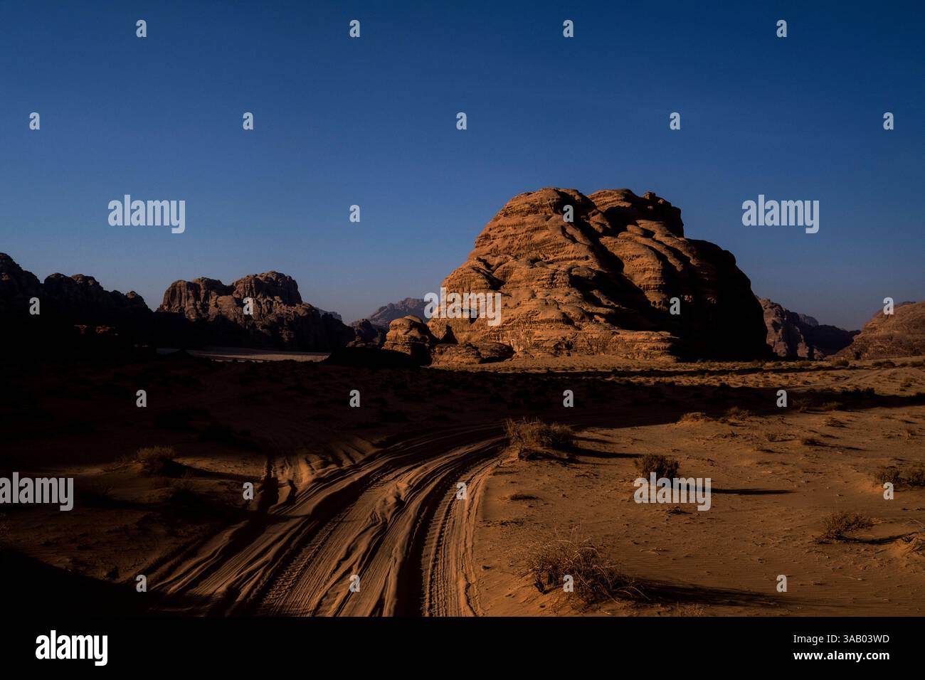 WADI RUM, GIORDANIA - 10 SETTEMBRE 2021: Deserto di Wadi Rum, ambientazione del film marziano con Matt Damon. CREDITO: Daniel Rodrigues Foto Stock