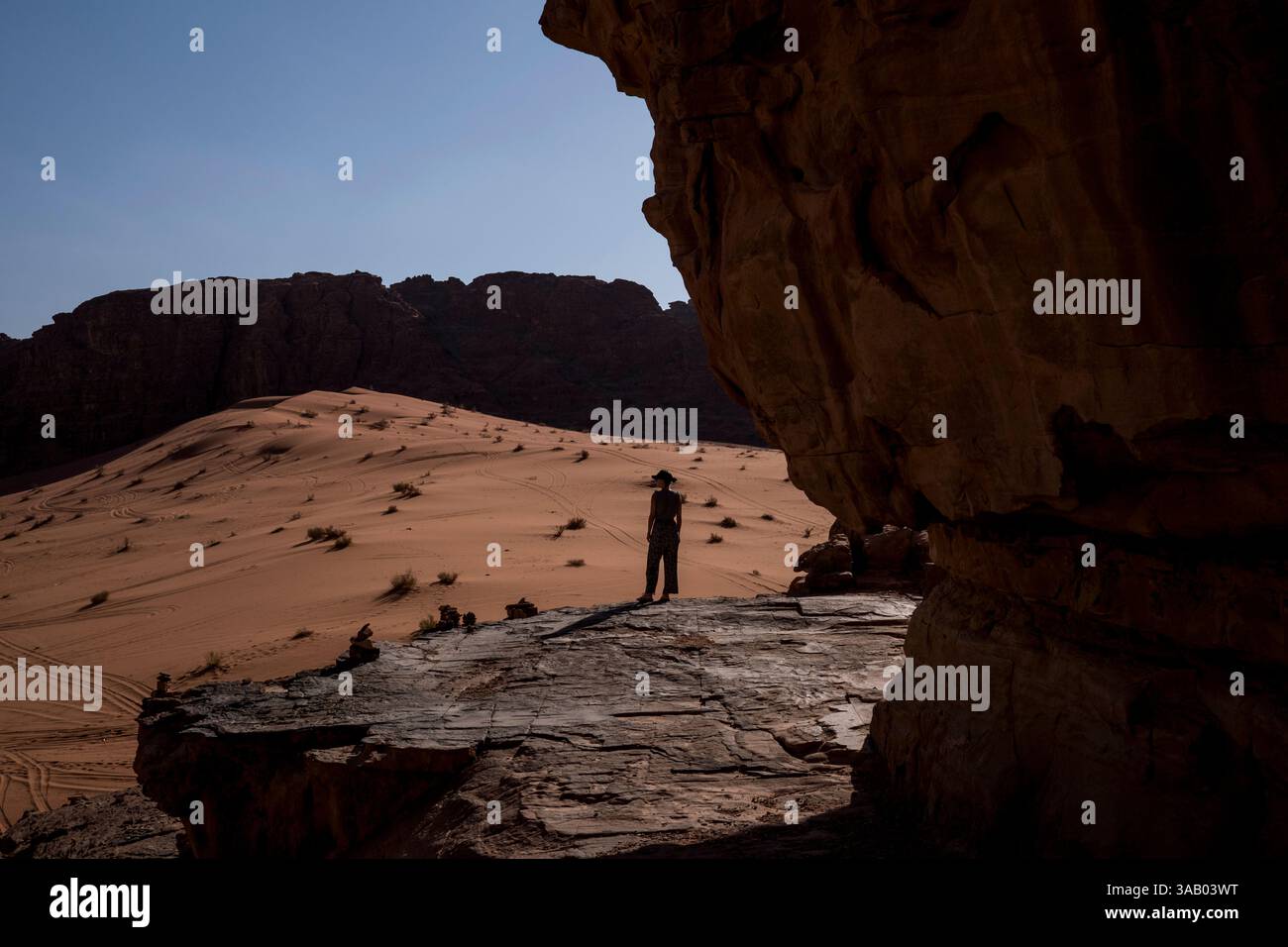 WADI RUM, GIORDANIA - 10 SETTEMBRE 2021: Casa di Lawrence nel deserto di Wadi Rum, ambientazione del film marziano con Matt Damon. CREDITO: Daniel Rodri Foto Stock