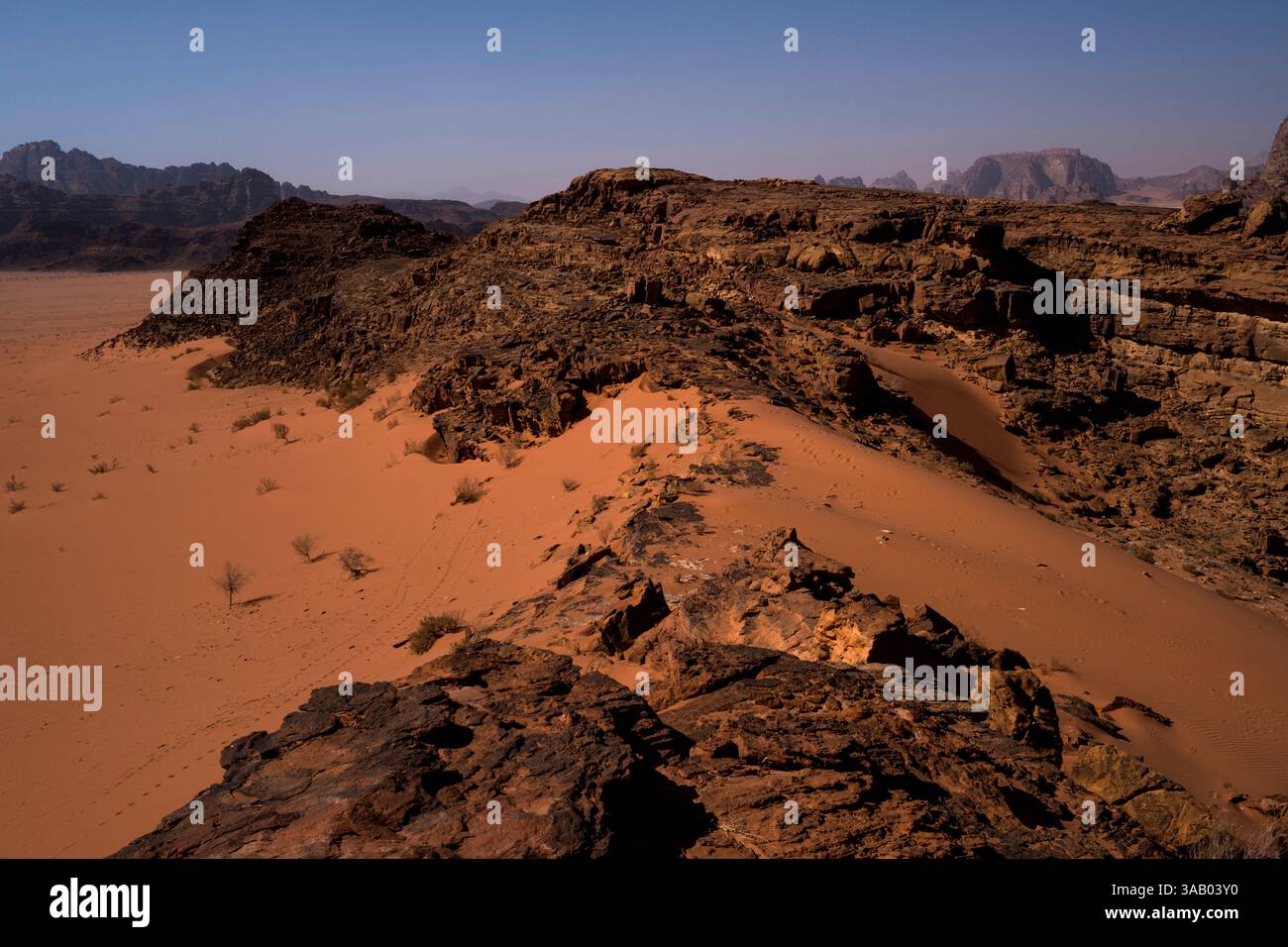 WADI RUM, GIORDANIA - 10 SETTEMBRE 2021: Deserto di Wadi Rum, ambientazione del film marziano con Matt Damon. CREDITO: Daniel Rodrigues Foto Stock