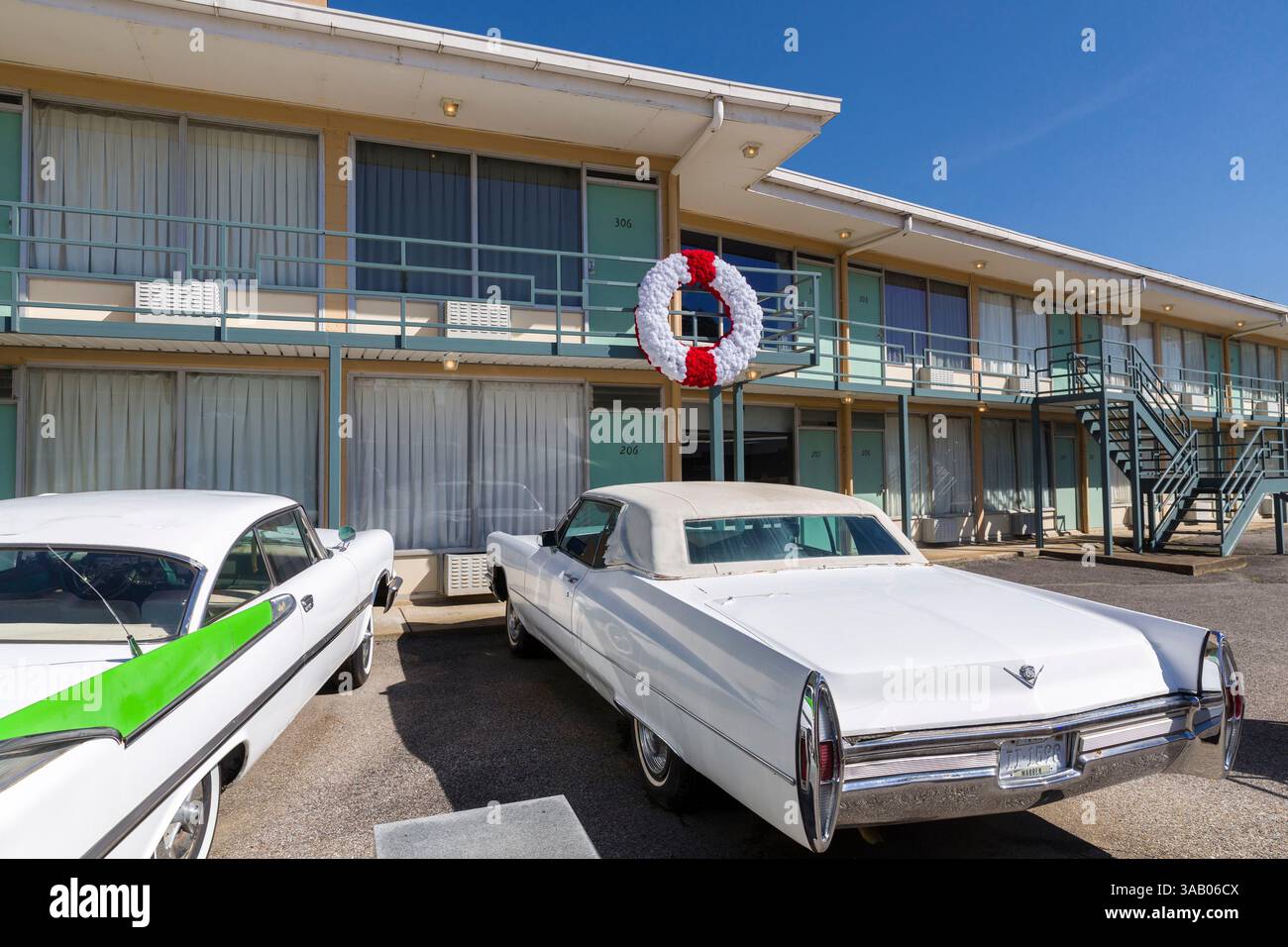 Stati Uniti, Tennessee, Deep South, Memphis, Lorraine Hotel (Motel), il National Civil Rights Museum, sito storico, Rev. Martin Luther King Jr. fu assassinato al Lorraine Motel il 4 aprile 1968 Foto Stock