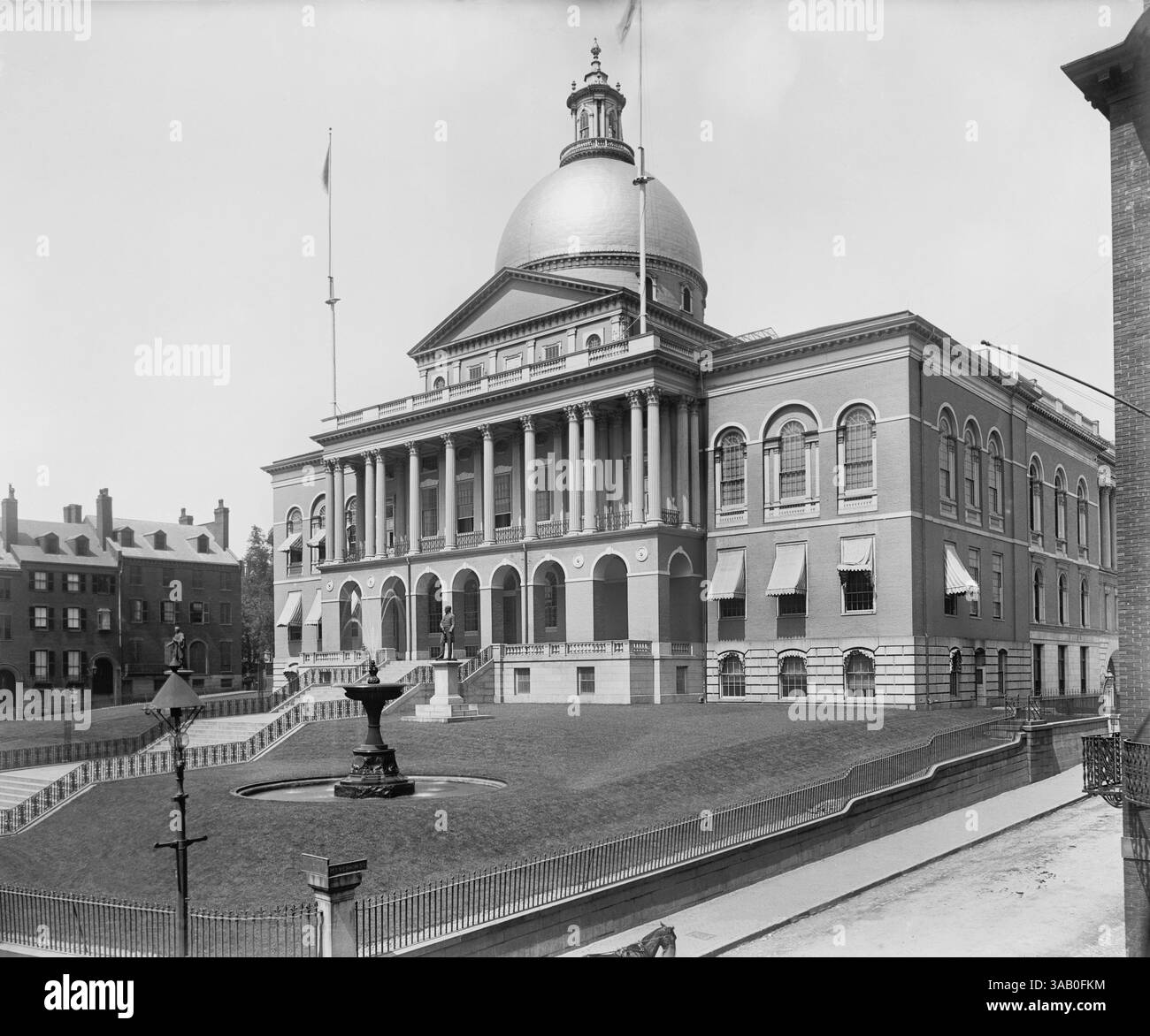 6 dicembre 2017 - State House, Serious Angle, Boston, Massachusetts, Stati Uniti, Detroit Publishing Company, 1899 (immagine di credito: © circa Images/Glasshouse via ZUMA Wire) Foto Stock